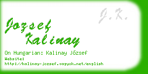 jozsef kalinay business card